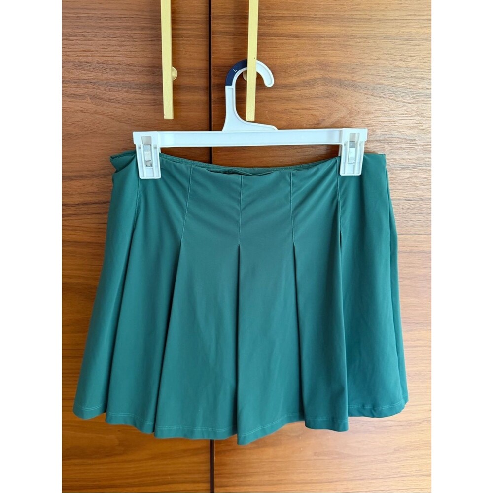 Wilson Classic Pleated Tennis Skirt Field Green sz Large High Rise Lined Active - Picture 3 of 15